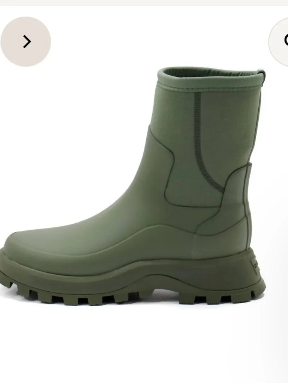 Hunter Women's City Explorer Neoprene Short Boots Size 9 Lichen Green